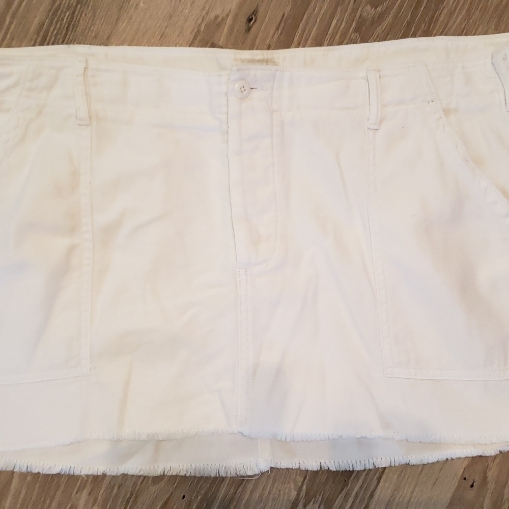 American Eagle Button Up, White Jean Skirt. Sz~18